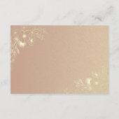 Carte D'accompagnement Détails du Mariage Emerald Green Gold (Dos)