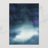 Carte D'accompagnement Détails du Mariage en argent bleu marine (Dos)