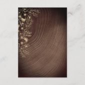 Carte D'accompagnement Détails du Mariage en bois rustique Code QR (Dos)