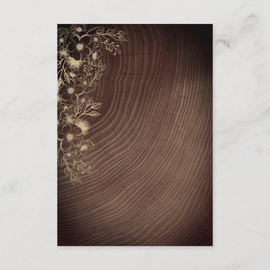 Carte D'accompagnement Détails du Mariage en bois rustique Code QR (Dos)