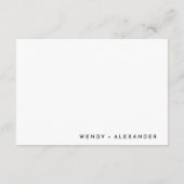 Carte D'accompagnement Détails du Mariage en gras moderne blanc (Dos)