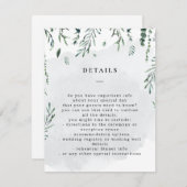 Carte D'accompagnement Détails du Mariage Feuille d'aquarelle en chute (Devant / Derrière)