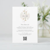 Carte D'accompagnement Détails du Mariage Fleur sauvage (Debout devant)