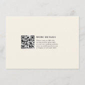 Carte D'accompagnement Détails du Mariage Fleur sauvage et code QR Waterc (Dos)