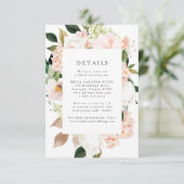 Carte D'accompagnement Détails du Mariage floral à ressort (Debout devant)