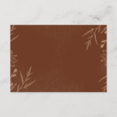 Carte D'accompagnement Détails du Mariage Floral Boho (Dos)