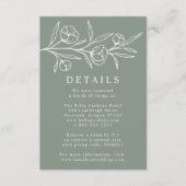 Carte D'accompagnement Détails du Mariage floral croisé (Devant)