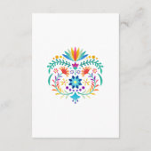 Carte D'accompagnement Détails du Mariage floral Fiesta (Dos)