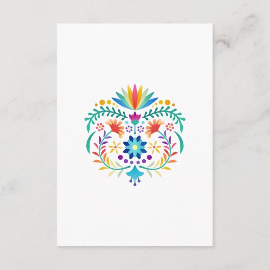 Carte D'accompagnement Détails du Mariage floral Fiesta (Dos)