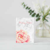 Carte D'accompagnement Détails du mariage floral Pink Peony (Debout devant)