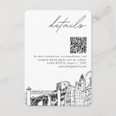 Carte D'accompagnement Détails du Mariage Fort Worth Code QR Petit (Devant)