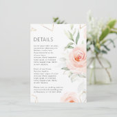 Carte D'accompagnement Détails du Mariage géométrique Bleu dans les tons  (Debout devant)