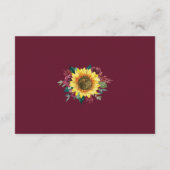 Carte D'accompagnement Détails du Mariage géométrique de fleurs de tourne (Dos)