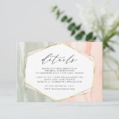 Carte D'accompagnement Détails du Mariage géométrique de l'aquarelle de c (Debout devant)