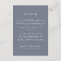 Détails du Mariage gris bleu ardoise simple