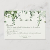 Carte D'accompagnement Détails du Mariage Ivy & Sage (Devant)