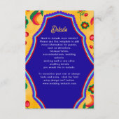 Carte D'accompagnement Détails du mariage jaune mexicain (Devant)