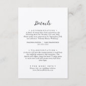 Carte D'accompagnement Détails du Mariage Kraft classique simple (Devant)