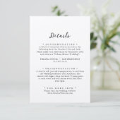 Carte D'accompagnement Détails du Mariage Kraft classique simple (Debout devant)