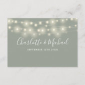 Carte D'accompagnement Détails du mariage Lumières de printemps Script Sa (Dos)