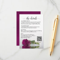 Détails du mariage Magenta Raspberry Rose QR Code