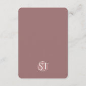 Carte D'accompagnement Détails du Mariage Mauve incurvé de typographie (Dos)