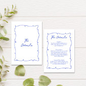 Carte D'accompagnement Détails du Mariage moderne Whimsical Wavy
