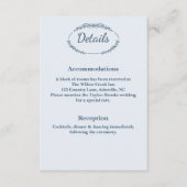 Carte D'accompagnement Détails du Mariage monochrome rustique (Devant)