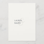 Carte D'accompagnement Détails du Mariage monogramme noir et ivoire (Dos)