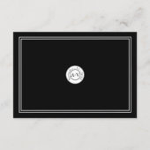 Carte D'accompagnement Détails du Mariage noir blanc classique (Dos)