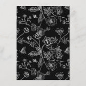 Carte D'accompagnement Détails du Mariage noir Regency (Dos)