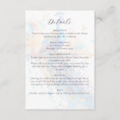 Carte D'accompagnement Détails du Mariage Peacock (Devant)