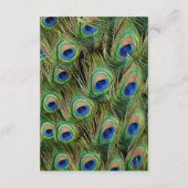 Carte D'accompagnement Détails du Mariage Peacock coloré (Dos)