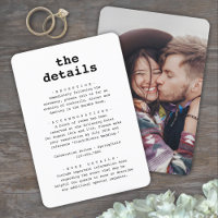 Détails du Mariage • Photographie et Typographie à