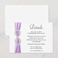 Détails du Mariage Purple Ribbon Diamond Infinity