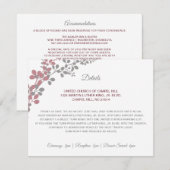 Carte D'accompagnement Détails du mariage Rose de l'haleine du bébé (Devant / Derrière)