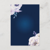 Carte D'accompagnement Détails du Mariage Rose de Navy et Lilac (Dos)