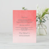 Carte D'accompagnement Détails du mariage rose vif (Debout devant)