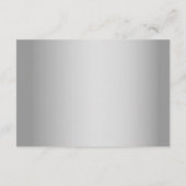 Carte D'accompagnement Détails du Mariage Royal Blue et Silver (Dos)