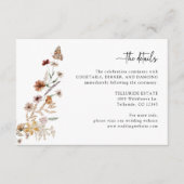 Carte D'accompagnement Détails du Mariage Rustic Boho (Devant)