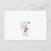 Carte D'accompagnement Détails du Mariage Rustic Boho (Dos)