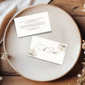 Carte D'accompagnement Détails du Mariage Rustic White Blooms