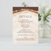 Carte D'accompagnement Détails du Mariage rustique personnalisable de cou (Debout devant)