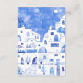 Carte D'accompagnement Détails du Mariage Santorin (Dos)