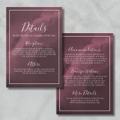 Carte D'accompagnement Détails du Mariage simple Bourgogne