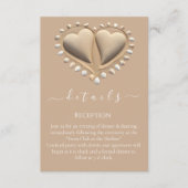 Carte D'accompagnement Détails du mariage sur la plage (Devant)