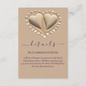 Carte D'accompagnement Détails du mariage sur la plage (Dos)