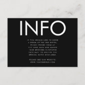 Carte D'accompagnement Détails du Mariage Ultra Modern Bold Big INFO (Devant)
