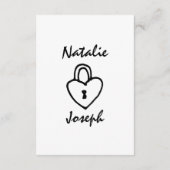 Carte D'accompagnement Détails du Mariage unique de la main rétroactive (Dos)