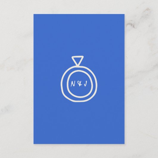 Carte D'accompagnement Détails du Mariage unique rétro rétro écrit à la m (Dos)